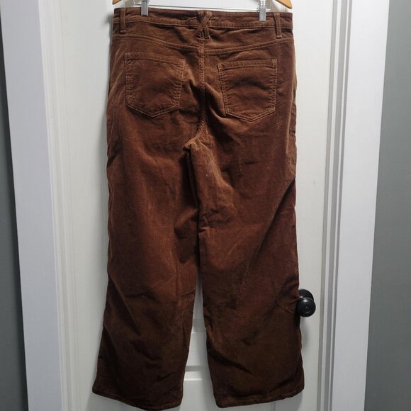 Time And Tru Women’s Size 14 Corduroy High Rise Wide Leg Pants 30" Inseam Brown - Picture 6 of 7
